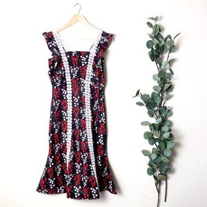 NWT Few Moda Floral Fitted Dress Small